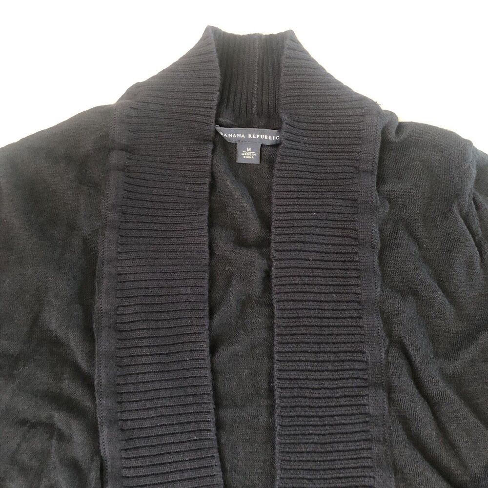 Banana Republic  Womens Medium Open Cardigan Linen Blend Size Medium - Picture 8 of 13